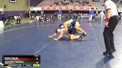 197 lbs 2nd Wrestleback (16 Team) - Wyatt Miller, Grand Valley State vs Geoffrey Freeman, Upper Iowa