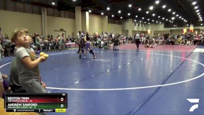 75 lbs Round 1 (8 Team) - Andrew Sanford, Williamson County WC vs Bexton Timm, The Untouchables