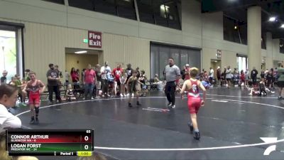 65 lbs Quarters & 1st Wb (16 Team) - Connor Arthur, Gladiator WA vs Logan Forst, Predator WC