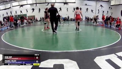 180 lbs Round 1 (16 Team) - Zoe Kip, D`Youville University vs Maria Hiles, Frostburg Sate University