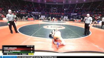 2A 132 lbs Cons. Round 1 - Rocky Almendarez, Galesburg (H.S.) vs Tony Hinojosa, Mundelein (Carmel)