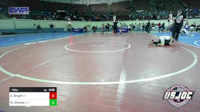 73 lbs Semifinal - Eli Bright, Del City Little League vs Noah Chavez, Standfast