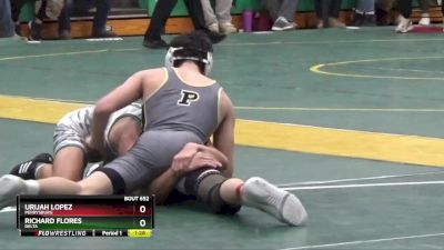 132 lbs Quarterfinal - Urijah Lopez, Perrysburg vs Richard Flores, Delta