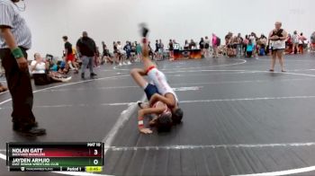 55 lbs Semifinal - Nolan Gatt, Backyard Brawlers vs Jayden Armjio, East Rowan Wrestling Club