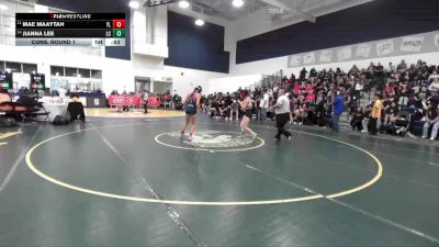 115 lbs Cons. Round 1 - Jianna Lee, La Canada vs Mae Maaytah, Yorba Linda