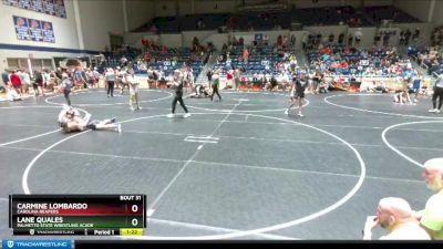 143 lbs Semifinal - Lane Quales, Palmetto State Wrestling Acade vs Carmine Lombardo, Carolina Reapers