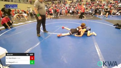 61 lbs Semifinal - Archer Hardison, Verdigris Youth Wrestling vs Sawyer Bagwill, Berryhill Wrestling Club