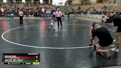 40 lbs Quarterfinal - Walter `Sev` Gillis, Blackman Wrestling Club vs Zaylee Deel, Vikings Wrestling Club