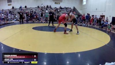 108 lbs Cons. Round 2 - Masen Byrns, Maurer Coughlin Wrestling Club vs Adam Via, Contenders Wrestling Academy