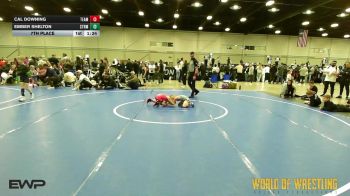 52 lbs 7th Place - Cal Downing, Team Danger 9U vs Ember Shelton, Storm 9U