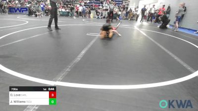 73 lbs Rr Rnd 3 - Damari Love, Carl Albert vs Jaxson Williams, Tecumseh Youth Wrestling