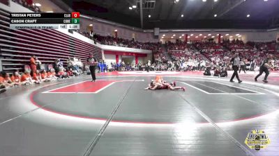 120 lbs Semifinals (8 Team) - Cason Craft, COWETA vs TRISTAN PETERS, CLAREMORE