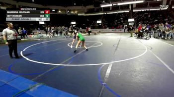 Girls 120 lbs Champ. Round 2 - Jett Hansen, Richland (Girls) vs Makenna Kelpman, Life Christian Academy (Girls)