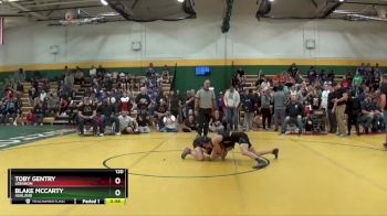 120 lbs Cons. Round 3 - Toby Gentry, LEBANON vs Blake McCarty, ASHLAND