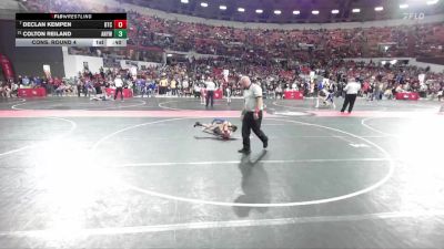 66 lbs Cons. Round 4 - Colton Reiland, Appleton North Youth Wrestling vs Declan Kempen, B.A.M Training Center