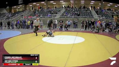 67 lbs Semifinal - Heyzen Sykes, Hi Desert Mat Club vs Cohen Archibald, Legacy Elite Wrestling Club