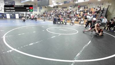 132 lbs Champ. Round 1 - Tyson Trinh, Westminster vs Tripp Saire, Huntington Beach
