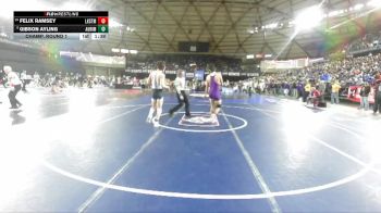 Boys 4A 157 lbs Champ. Round 1 - Gibson Ayling, Auburn Riverside vs Felix Ramsey, Lake Stevens