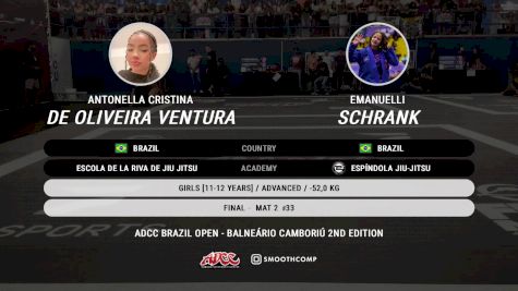 Antonella Cristina De Oliveira V vs Emanuelli Schrank 2024 ADCC Balneario Open