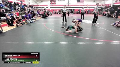 55 lbs Semifinal - Nathan Graven, Team Central vs Luke Brown, Pleasant Hill Youth Wrestling