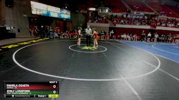 132 lbs Round 2 (8 Team) - Pamela Ozaeta, Dumas vs Emily Lonsford, Fort Worth Benbrook