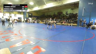 120 lbs Champ. Round 2 - Samuel Jimenez, Eleanor Roosevelt vs Derrick Fang, Portola