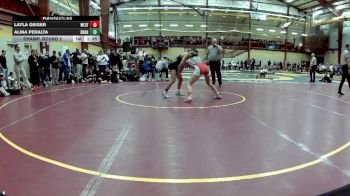105 lbs Champ. Round 2 - Alina Peralta, Broken Arrow vs Layla Geiger, Westfall HS