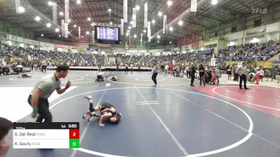 52 lbs Quarterfinal - Sier Del Real, Pomona Elite vs Kase Gouty, Pueblo County Wrestling Club