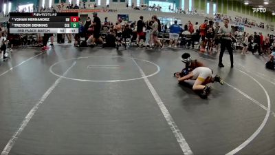 84 lbs 3rd Place Match - Yohan Hernandez, Kongkrete Wrestling vs Treyson Denning, Crystal Coast Grapplers