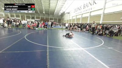 76 lbs Quarterfinal - Clayton Hanna, N/A vs Nixon Newby, Westlake Wrestling Club