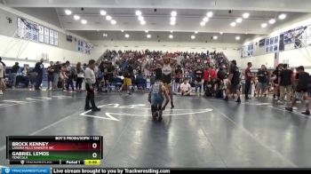132 lbs 1st Place Match - Brock Kenney, Laguna Hills Hawkeye WC vs Gabriel Lemos, Temecula