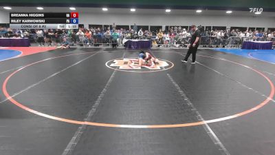 100 lbs Consi Of 8 #2 - Breanna Higgins, GA vs Riley Karwowski, PA