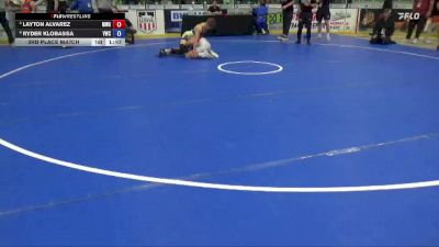 110 lbs 3rd Place Match - Layton Alvarez, Moen Wrestling Academy vs Ryder Klobassa, Viking Wrestling Club