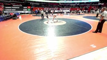 2A 106 lbs Quarterfinal - Dominic Pasquale, Elmhurst (IC Catholic) vs Carson West, Sycamore (H.S.)