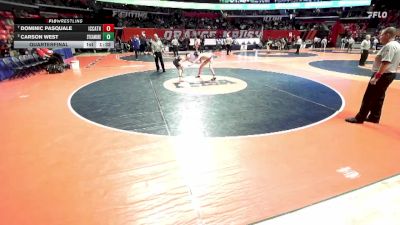 2A 106 lbs Quarterfinal - Dominic Pasquale, Elmhurst (IC Catholic) vs Carson West, Sycamore (H.S.)