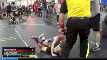 60 lbs Round 1 (6 Team) - Wesley Martin, American Gladiators-Blue vs Henry Riesen, Indiana Outlaws