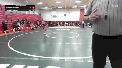 122 lbs Champ. Round 2 - Jesse Gusman, Northgate vs James Wong, California