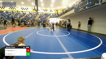 70 lbs Quarterfinal - Rafael Nevarez, Pryor Tigers vs Brea Brown, Coweta Tiger Wrestling