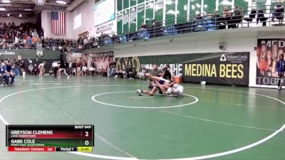 126 lbs Cons. Round 5 - Greyson Clemens, Lake Uniontown vs Gabe Cole, Miami East (Casstown)