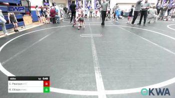 46 lbs Round Of 16 - Carver Pearson, Hinton Takedown Club vs Rhiller Ellison, El Reno Wrestling Club