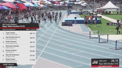 2026 AAU Junior Olympic Games - Youth Boys' 200m Hurdles, Prelims 7 - Age 13