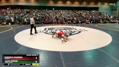 113 lbs Champ. Round 2 - Sadhruk Nagineni, Folsom vs Massi Nawabi, James Logan