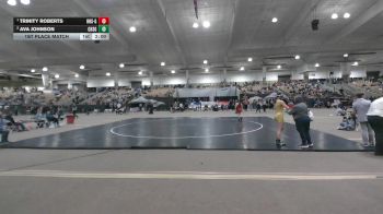 Girls 145 lbs 1st Place Match - Trinity Roberts, Heritage High School Girls vs Ava Johnson, Clarksville High School Girls