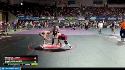 D 1 157 lbs Cons. Round 3 - Dane Schumacher, St. Paul`s vs Titus Galloway, Central - B.R.