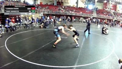 110 lbs Quarterfinal - Carson Foote, Midwest Destroyers Wrestling Club vs Suby Manzitto, IronHawk Wrestling Academy