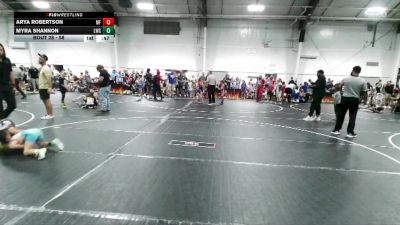 58 lbs Round 2 - Arya Robertson, Morris Fitness vs Myra Shannon, Longwood Wrestling Club