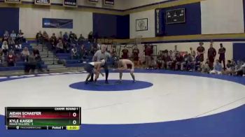 133 lbs Champ Round 1 (16 Team) - Kyle Kaiser, Roger Williams vs Aidan Schaefer, Norwich
