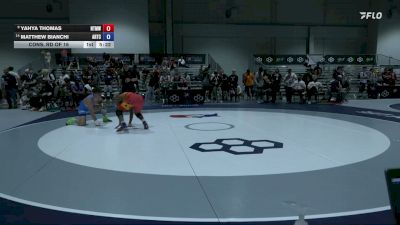 74 kg Cons. Rd Of 16 - Yahya Thomas, NJRTC/ Titan Mercury Wrestling Club vs Matthew Bianchi, Arkansas Regional Training Center