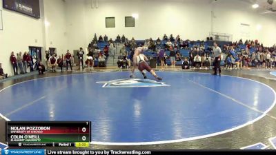 197 lbs Cons. Round 3 - Nolan Pozzobon, University Of Chicago vs Colin O`Neill, Elmhurst University