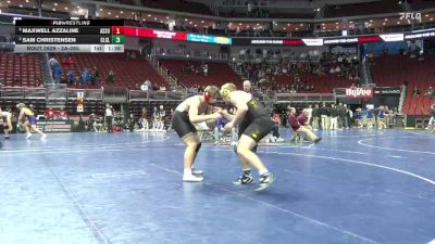 2A-285 lbs 5th Place Match - Sam Christensen, Central Lyon/George-Little Rock vs Maxwell Azzaline, Assumption, Davenport